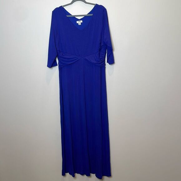 Cato Blue Jersey Maxi Dress Size 18/20W - Picture 1 of 6